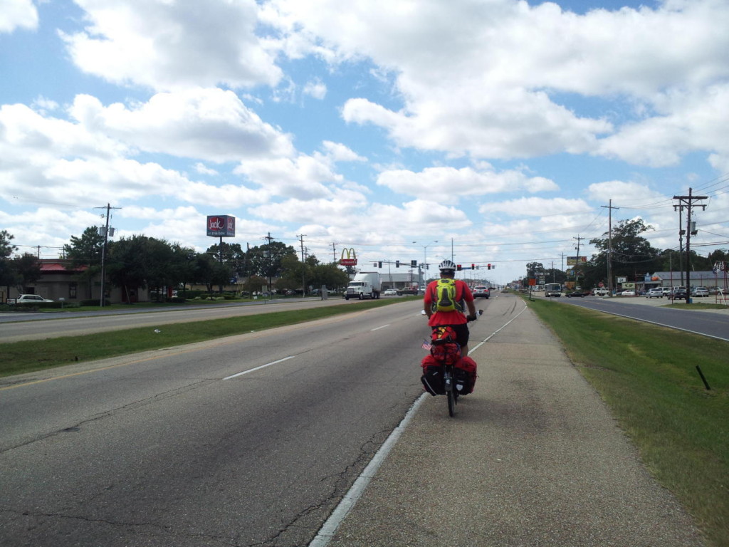 Riding through Baton Rouge. 