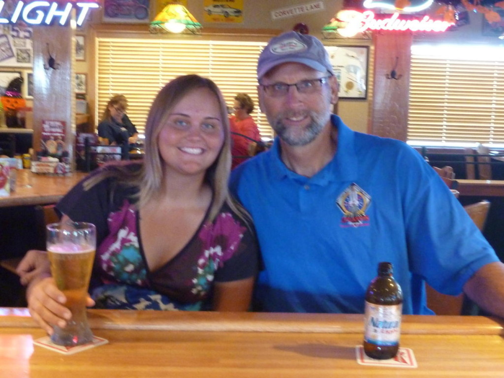 Buying my daughter her first legal beer. 