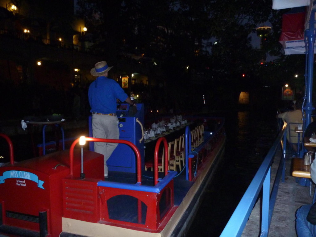 A dinner cruise on the San Antonio River. 