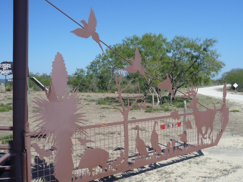 Some metal gate art work. 