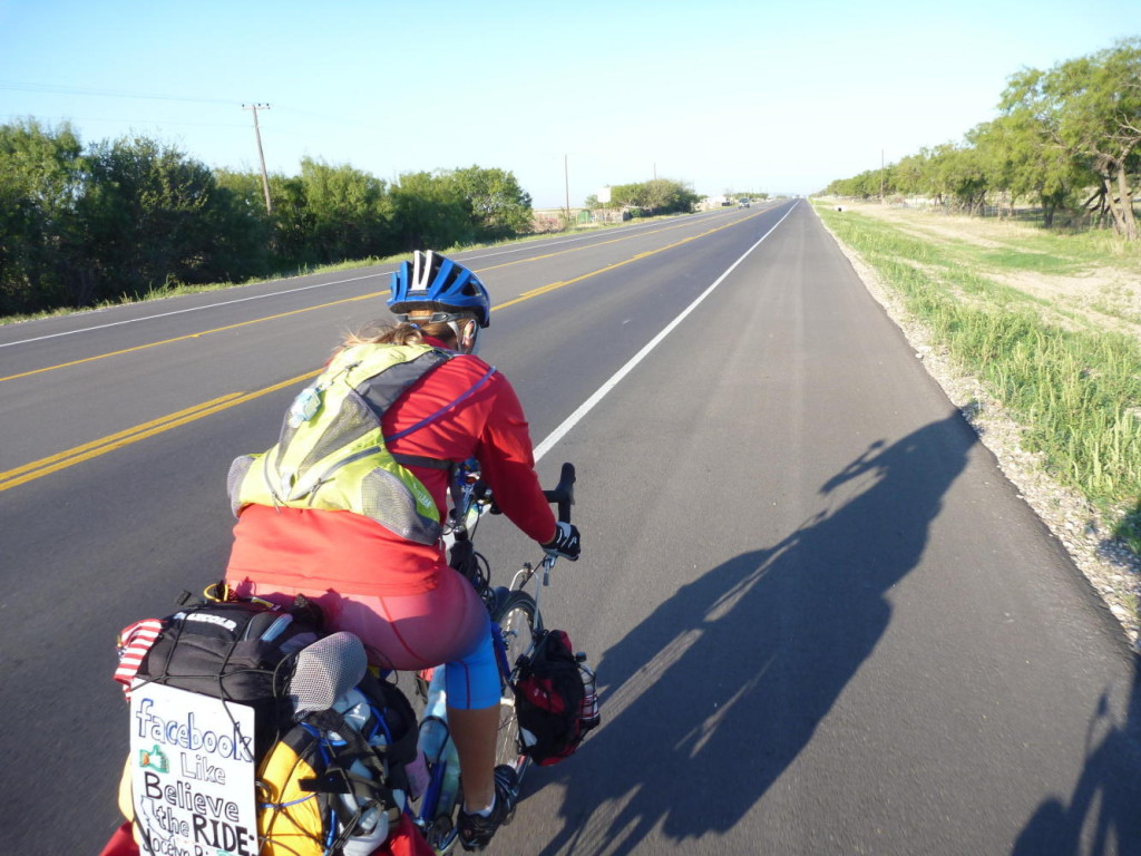 Early morning ride leaving Uvalde. 