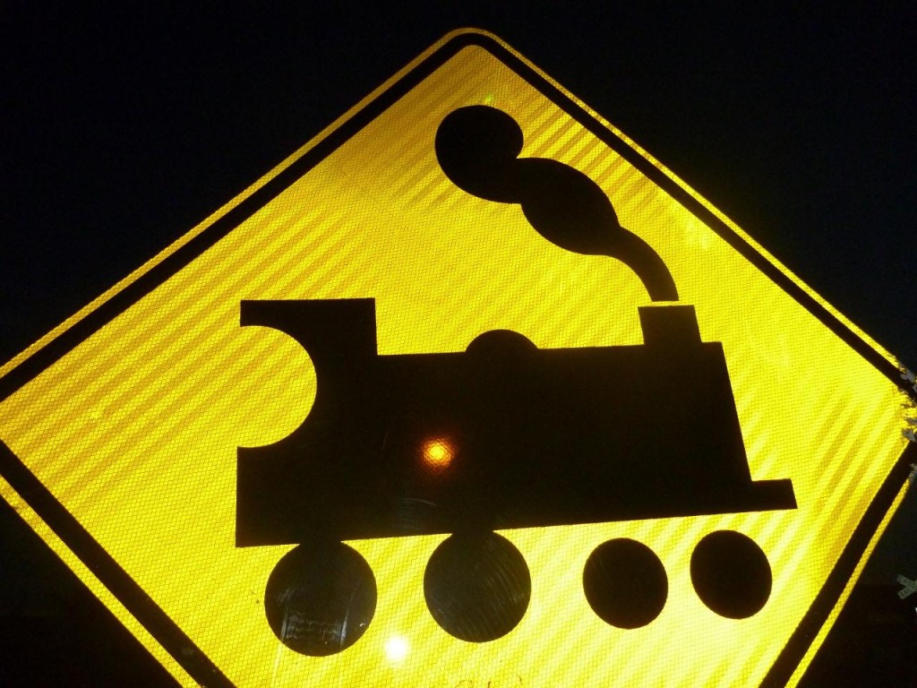 Train crossing. 
