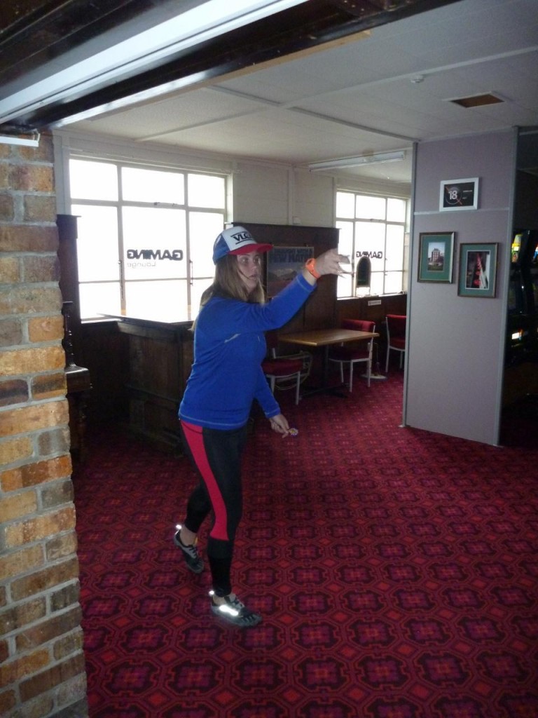 So what else do you do on a rainy afternoon in New Zealand? A game of darts and a few local brews with my daughter. 