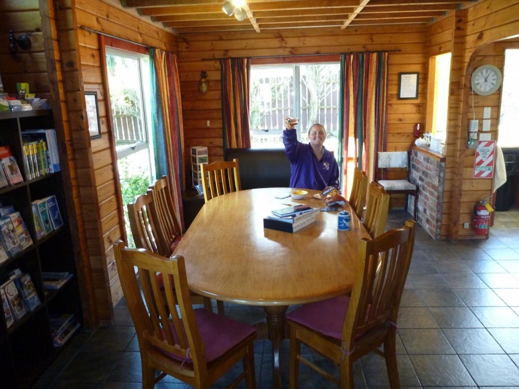The dining room of Hanmer Backpackers. 