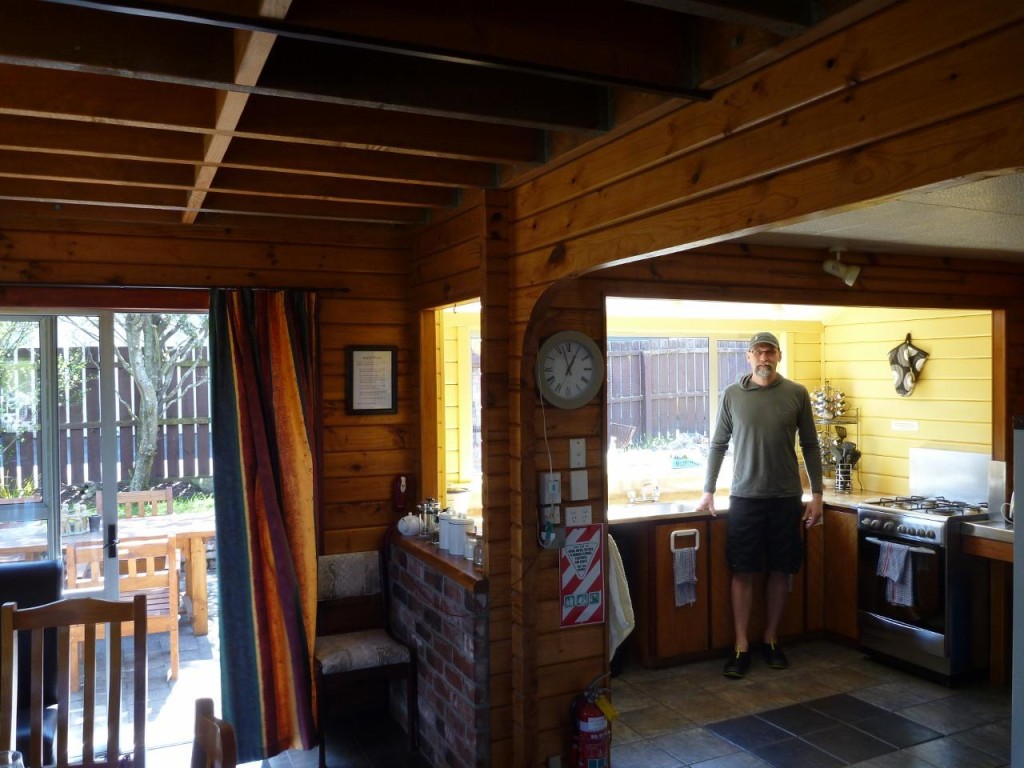 In the kitchen - great sunny spot. 