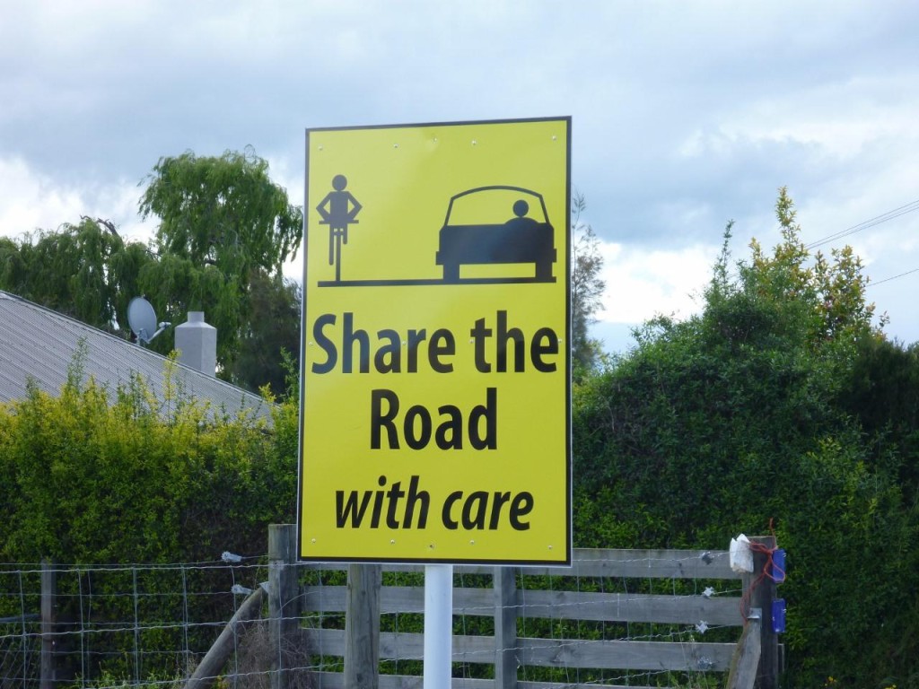 A very nice sign. So far all drivers have been hospitable. 