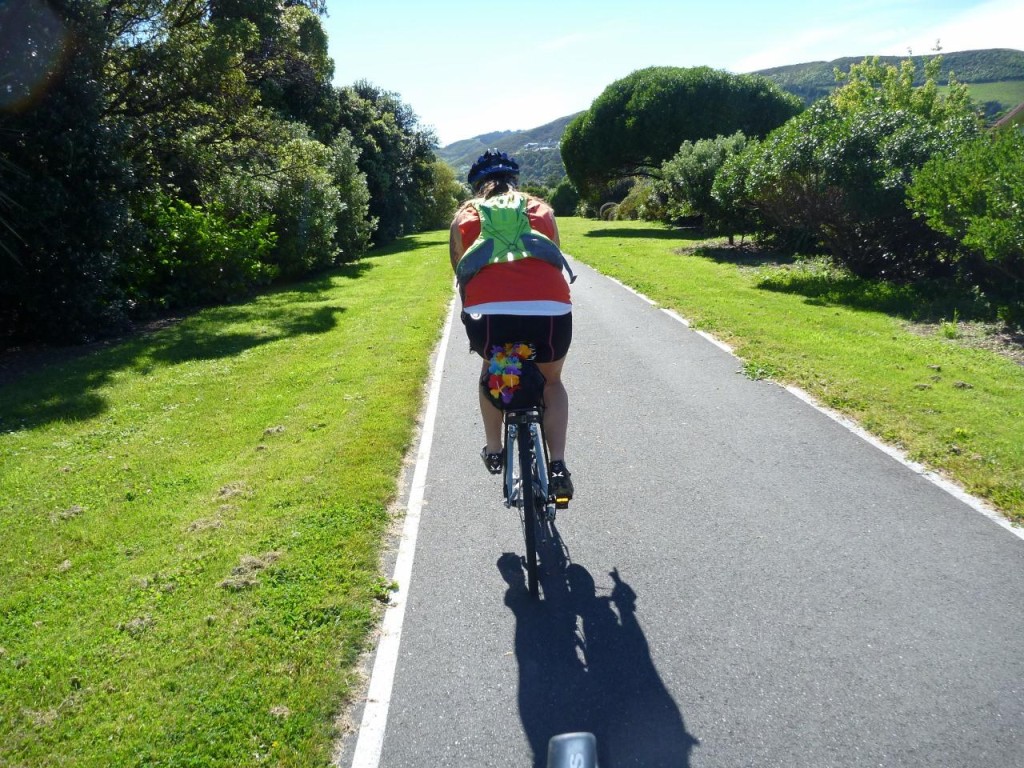We found a bike path of which there are many in Nelson. 