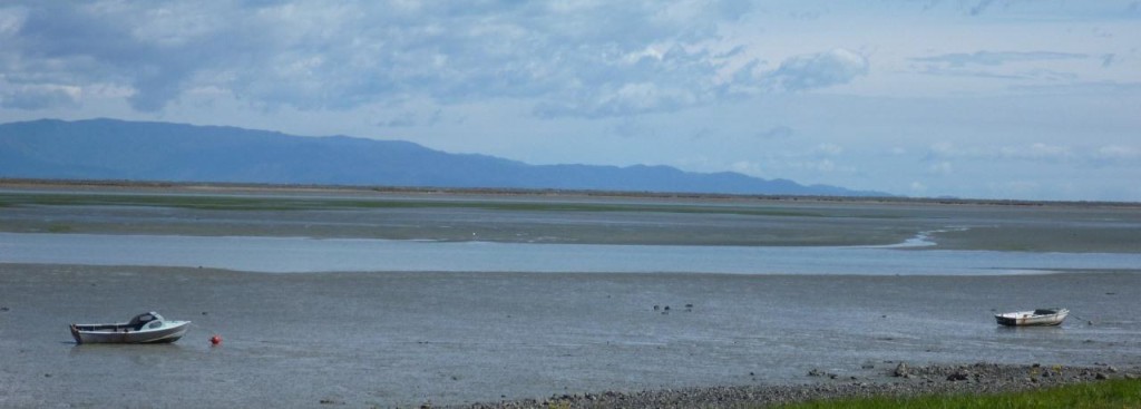 The tidal range is about 8 feet. 