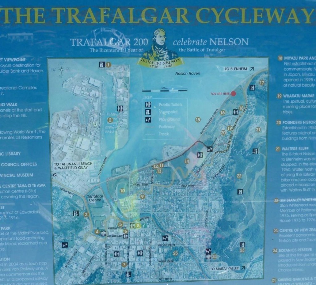 We rode the Trafalgar Cycleway. 