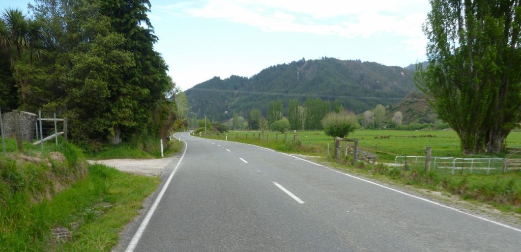 Riding through the Moteuka Valley. 