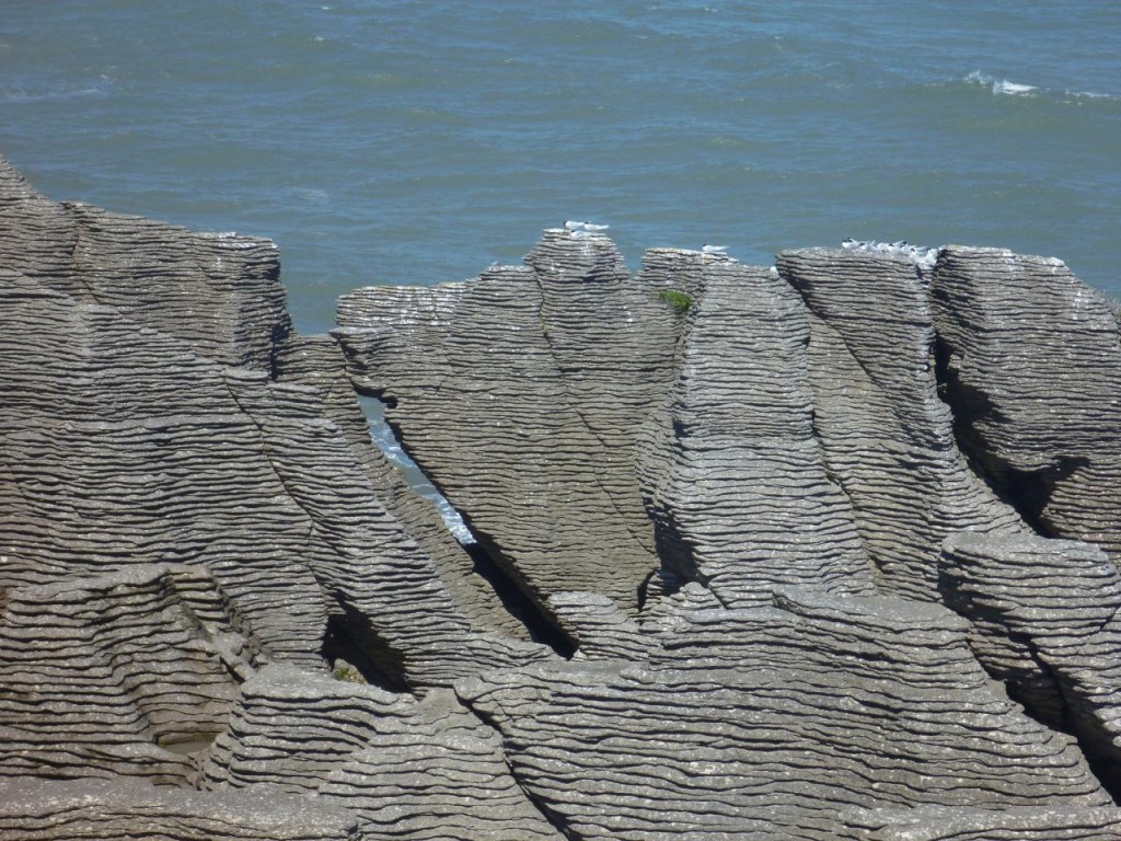 Looks like a stack of pancakes. Limestone eroded over time. 