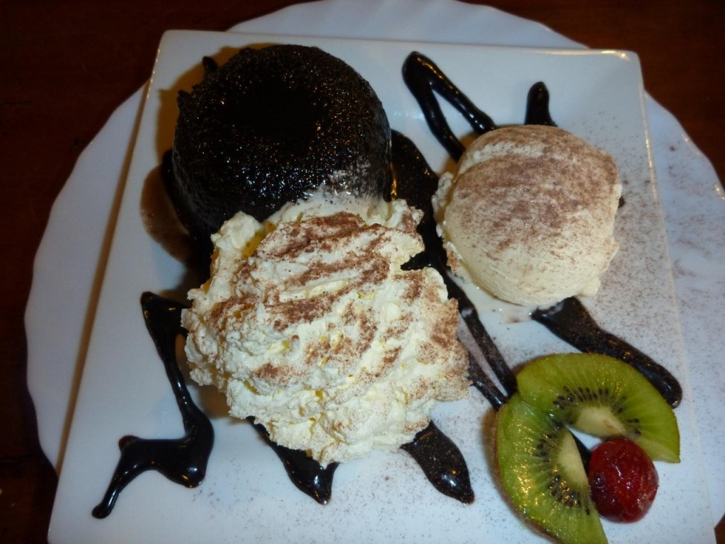 Our dessert from last night. The calories were burned off during this morning's hills. 