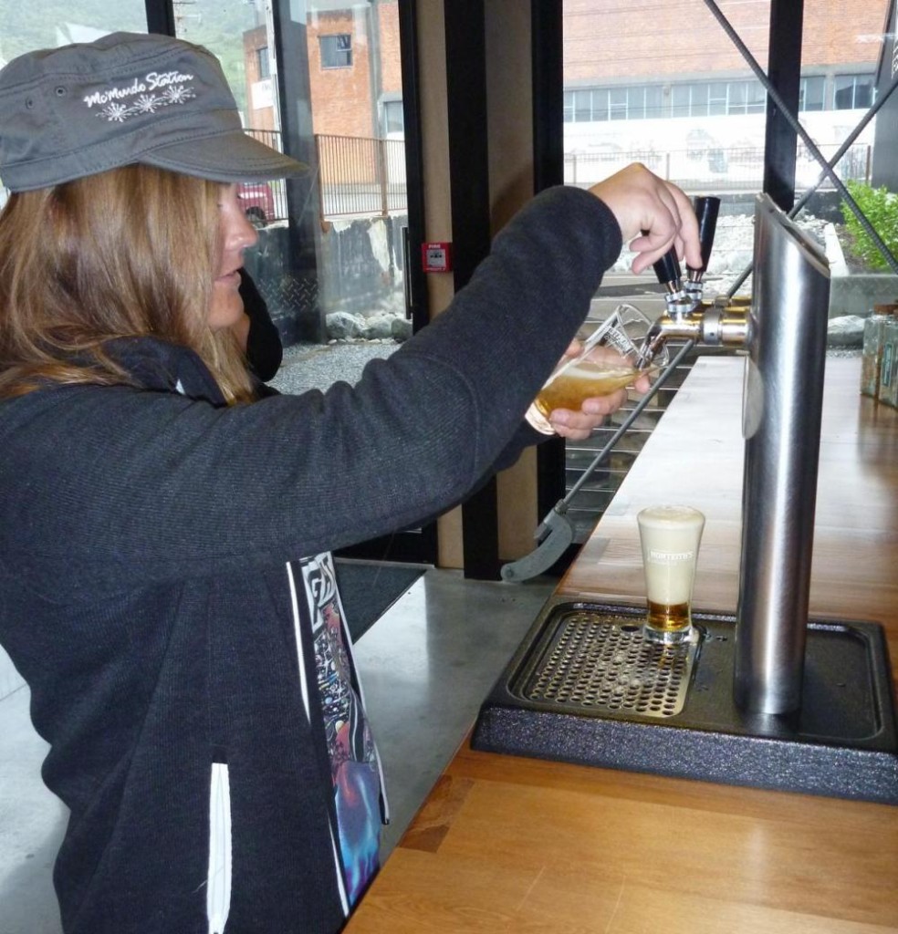 Jocelyn pouring our samples. 
