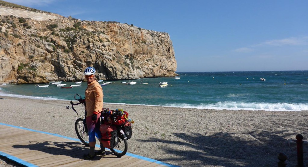 Getting ready to ride around another headland. 