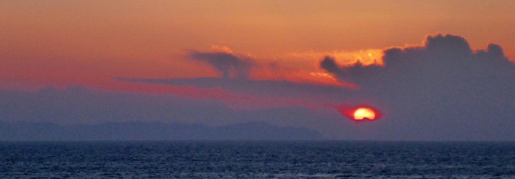 A Mediterranean sunrise. 