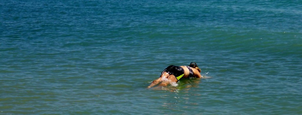 Jocelyn swimming in the Med... 