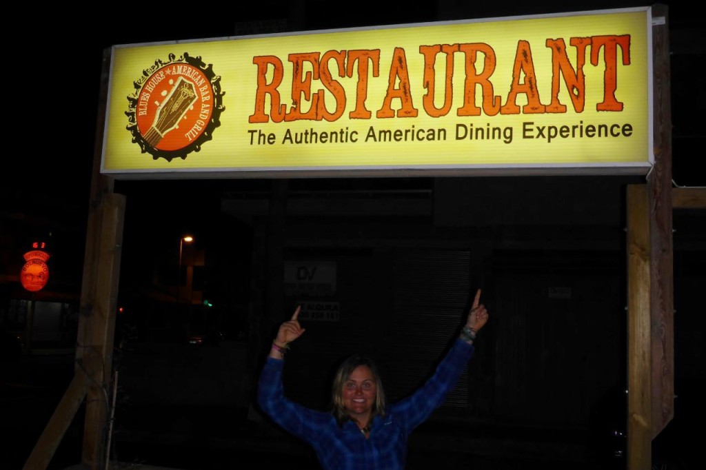 An American food restaurant - very welcome after 5 weeks. 