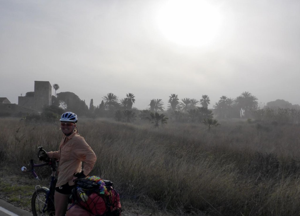 A foggy morning ride out of Castello. 