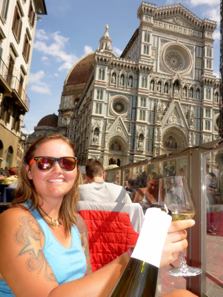 Our day in Florence - drinking delicious wine... 