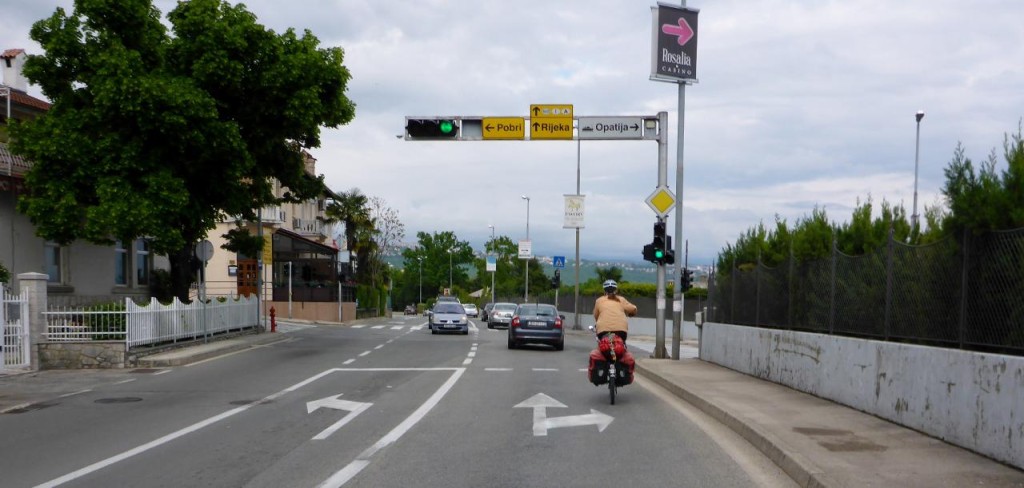 After 3 days in Croatia our first traffic light. 