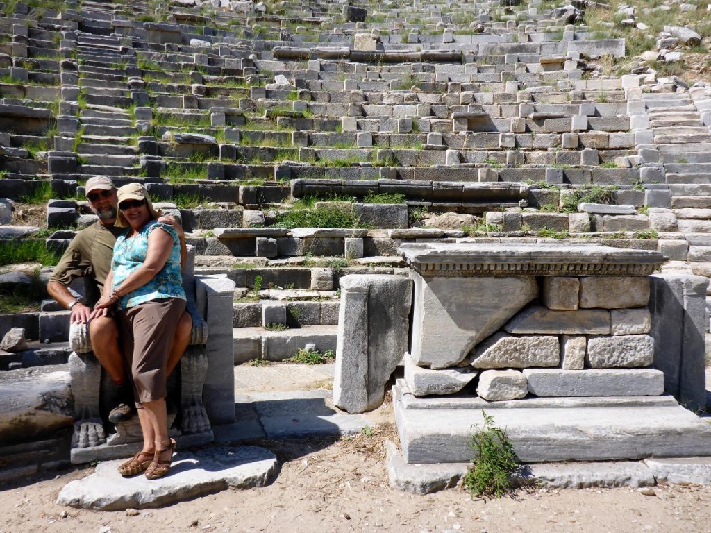   The amphitheater in the ancient city of Priene. It sat 2600 people.  