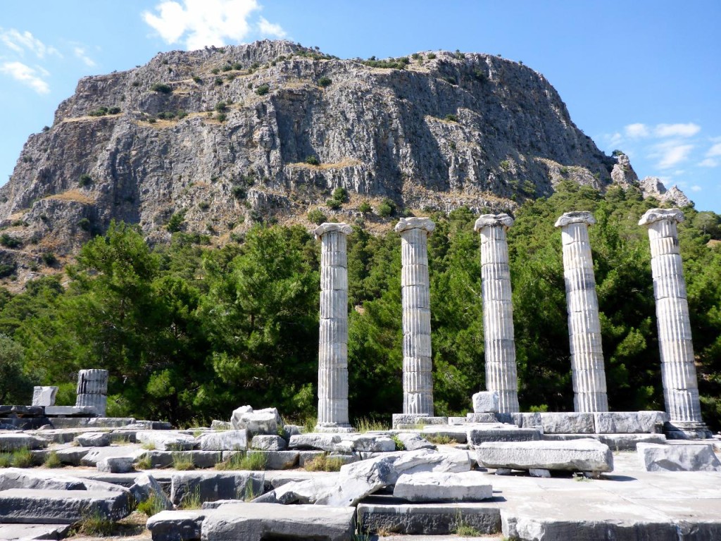 The remaining columns from the ancient city of Priene.