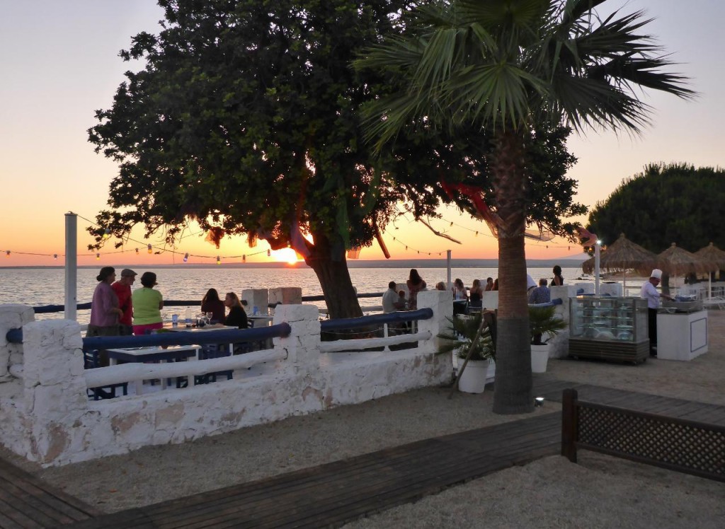 The resort's small sunset dinner spot. 