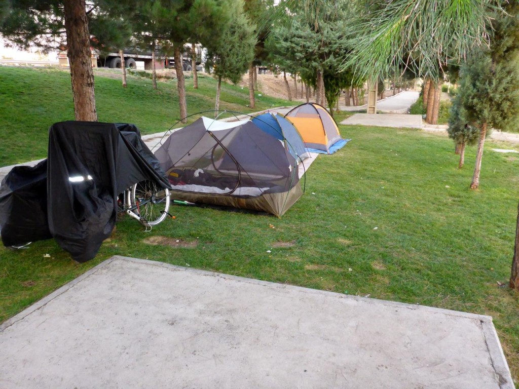 Roadside park camping. 