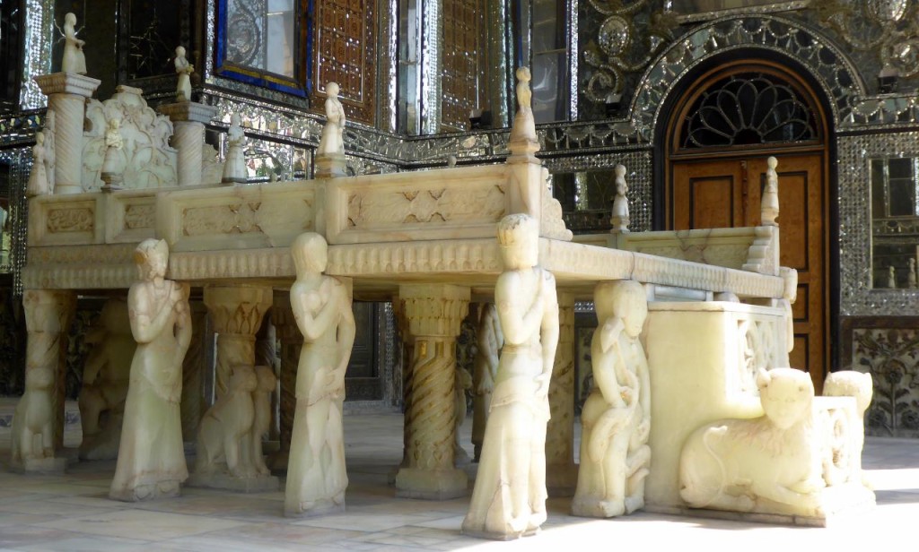 A marble altar. 