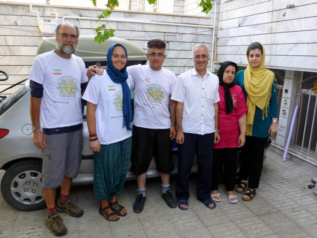 What a nice family: Afshin, father and FPA Tour owner, Ali, his wife Sekineh, and daughter Fereshteh. We tried to get Sekineh to come along and be our chef. Sekineh and Fereshteh cooked and served us delicious traditional Iranian meals. 