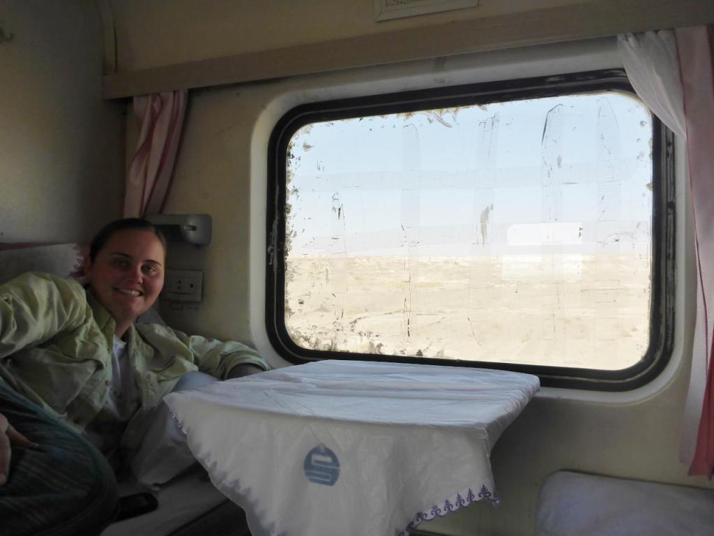 Our train cabin from Kashgar to Urumqi. We were crossing the desolate Taklamakan Desert. 