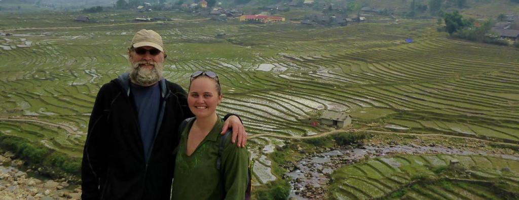 The Rice's overlooking the rice paddies. 