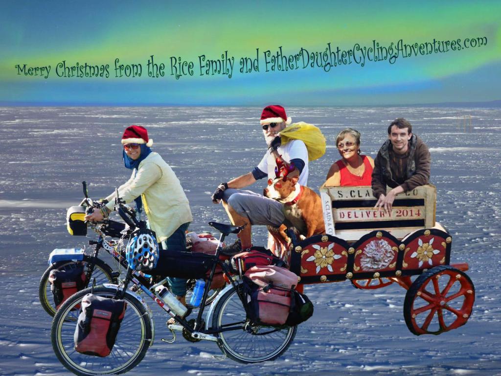 Merry Christmas from the Rice's! The sleigh picture was taken in Iran and the background ice picture last winter while I was stationed at the South Pole. My son Cary did the photoshop. 