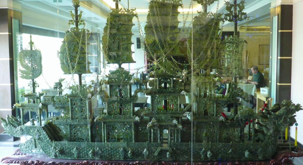 A beautiful dragon ship carving.