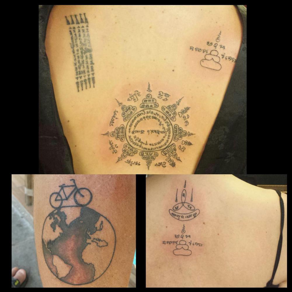 What a memorable Christmas. All three of us were tatted. Jocelyn on the top, Rachel bottom right and me bottom left. Rachel and Jocelyn also received the "same, same". 
