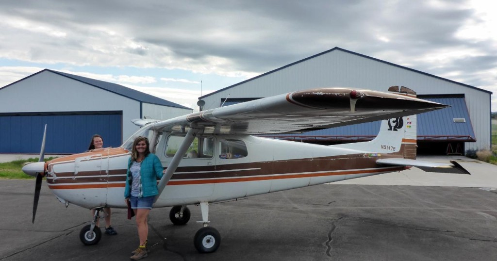 We spent the night with another ice friend Matt and his wife Caroline in Townsend, Montana. This is his 1958 Cessna 173. 