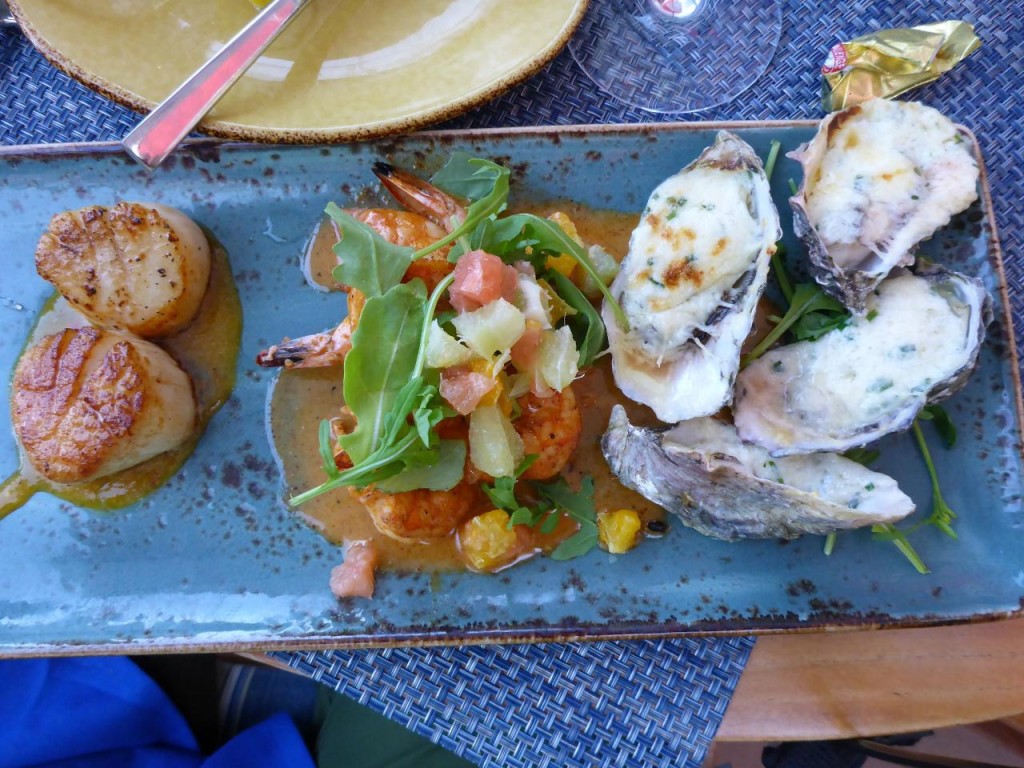A sample of local seafood.
