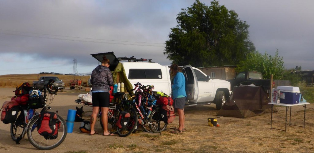 Camping at Franklin Hot Springs outside of Paso Robles.