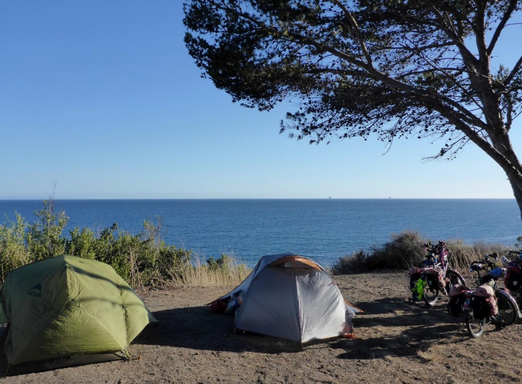 El Capitan State Park at Gaviota. At $5 per head for the hiker/biker site it was the best view of all camp sites. 