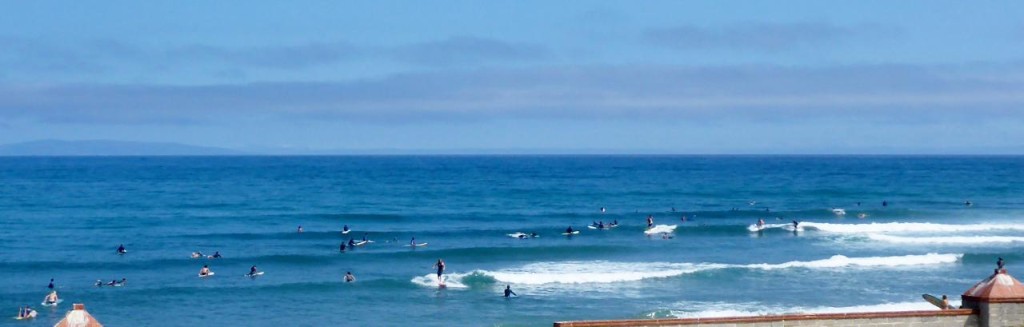Surf's Up at Malibu's famous longboarding surf break. 