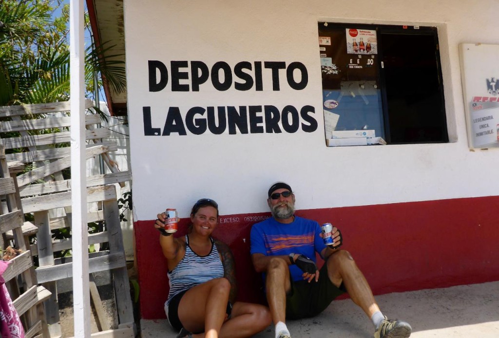 After a few hours in the intense heat we found a Tecate store in the middle of nowhere. 