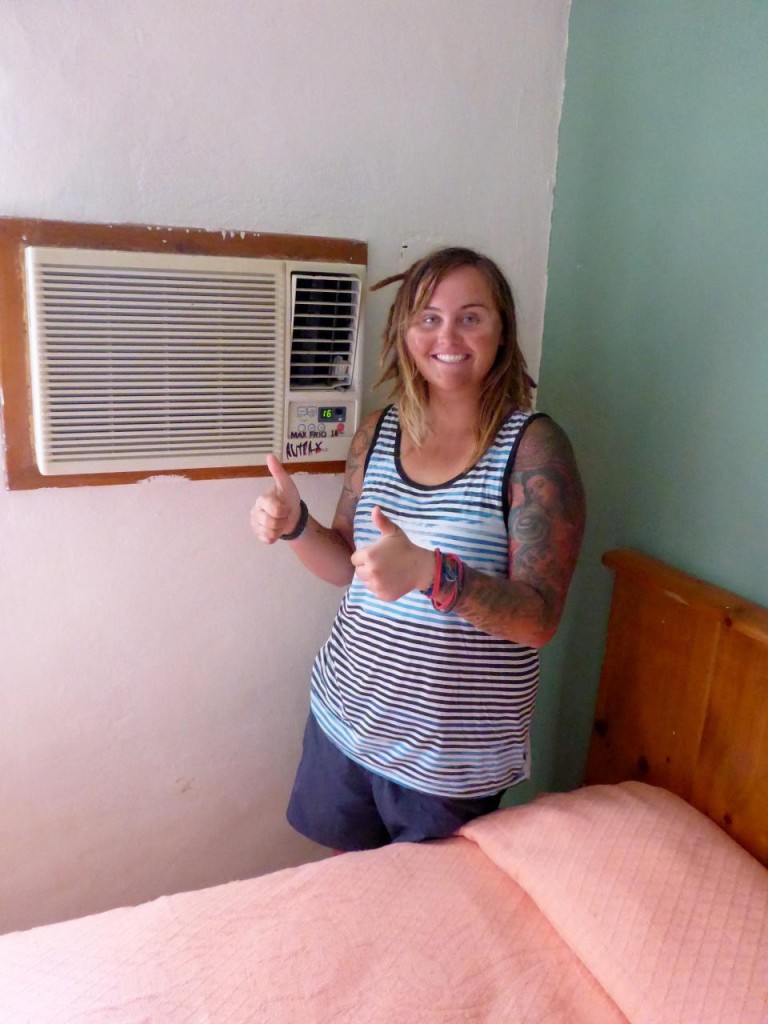 Our first air conditioning is very exciting. 