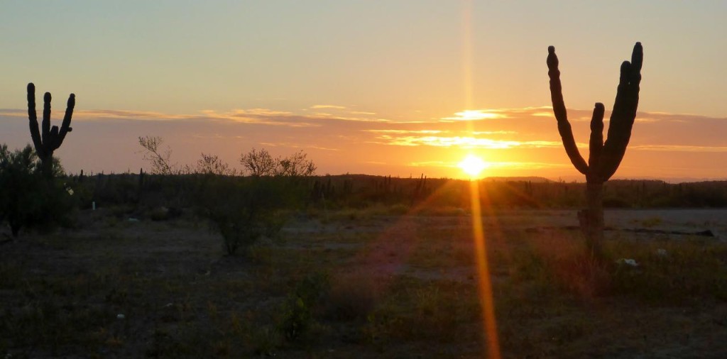 A Baja sunrise from our campsite. 