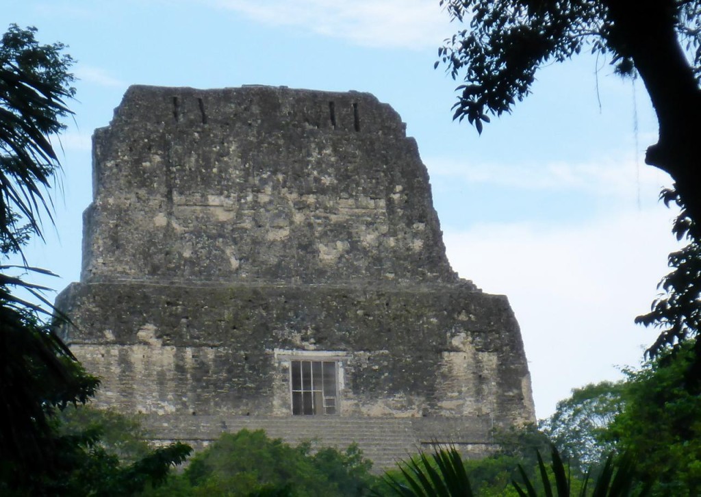 A Mayan temple. 