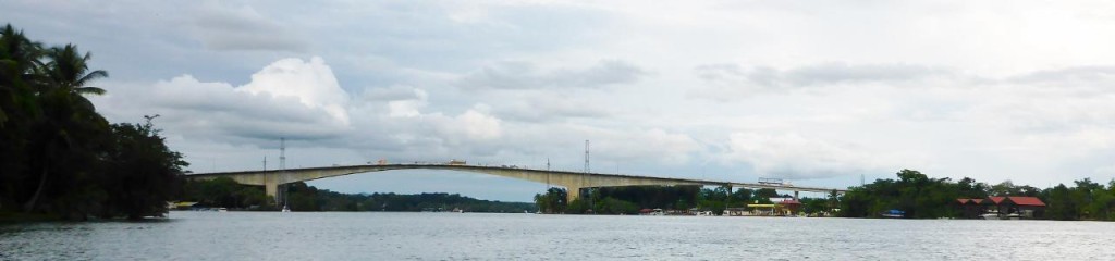 A cool bridge that we will cross when we leave Rio Dulce. 