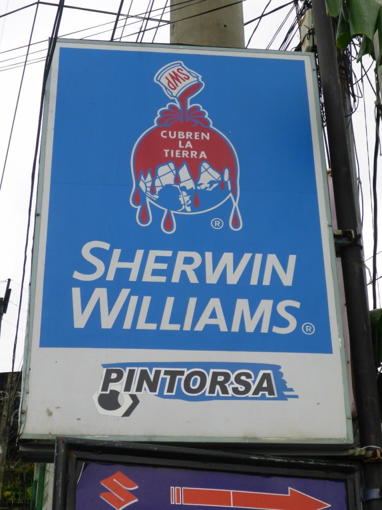 Sherwin Williams does indeed cover the world. We have seen them in almost every country we have cycled through. 