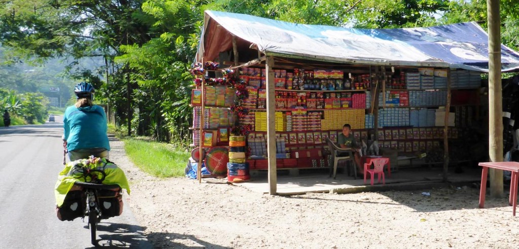 There was about a dozen fireworks stands along this road. Honduras is one of the poorest countries in the Western Hemisphere. According to a 2012 study they also have the highest murder rate in the world. 