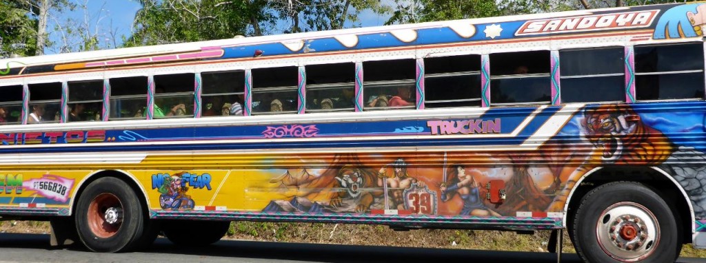 I really like the Jesus buses. But for some reason they are call the "red devils" in Panama. 