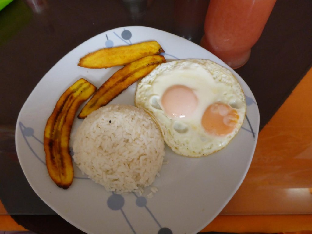 A typical Colombian breakfast. 