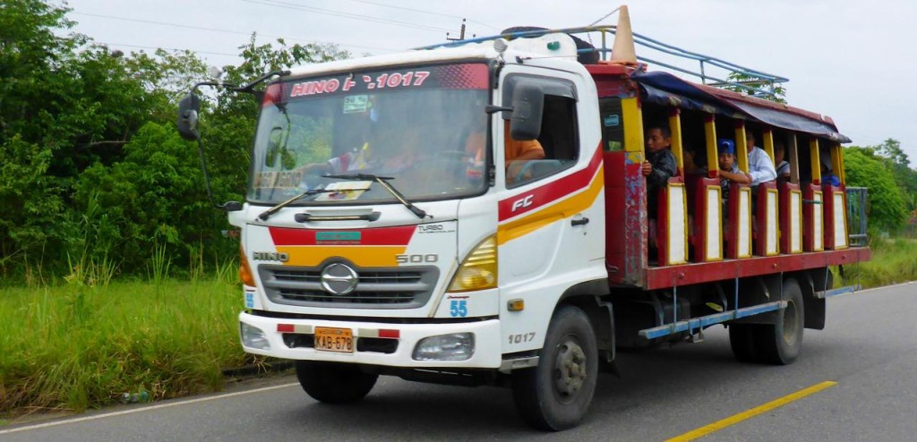 The Ecuadorian "chicken bus". 